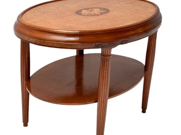 French Art Deco Walnut Center Table, 1930s
